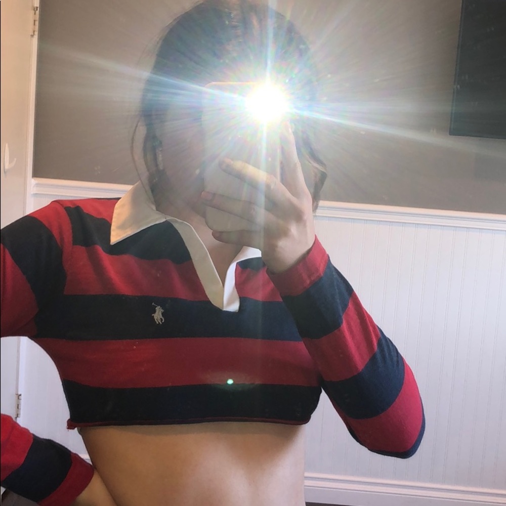 Super cropped vintage polo long sleeve!
